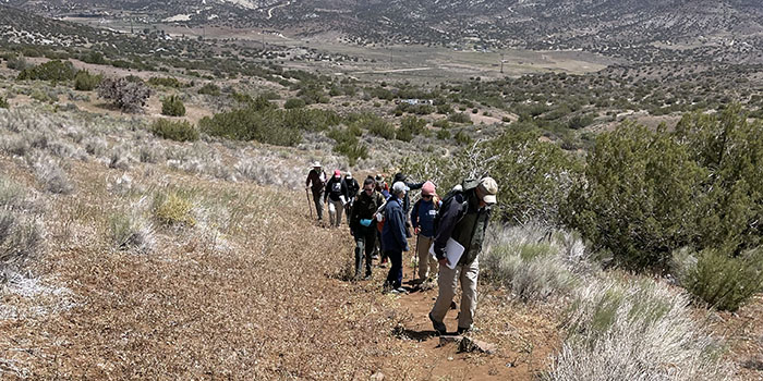 hiking to sites in Tomo Kahni
